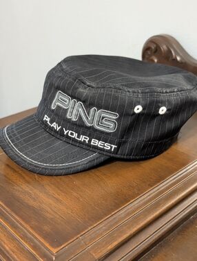 PING Black Pinstripe Hat